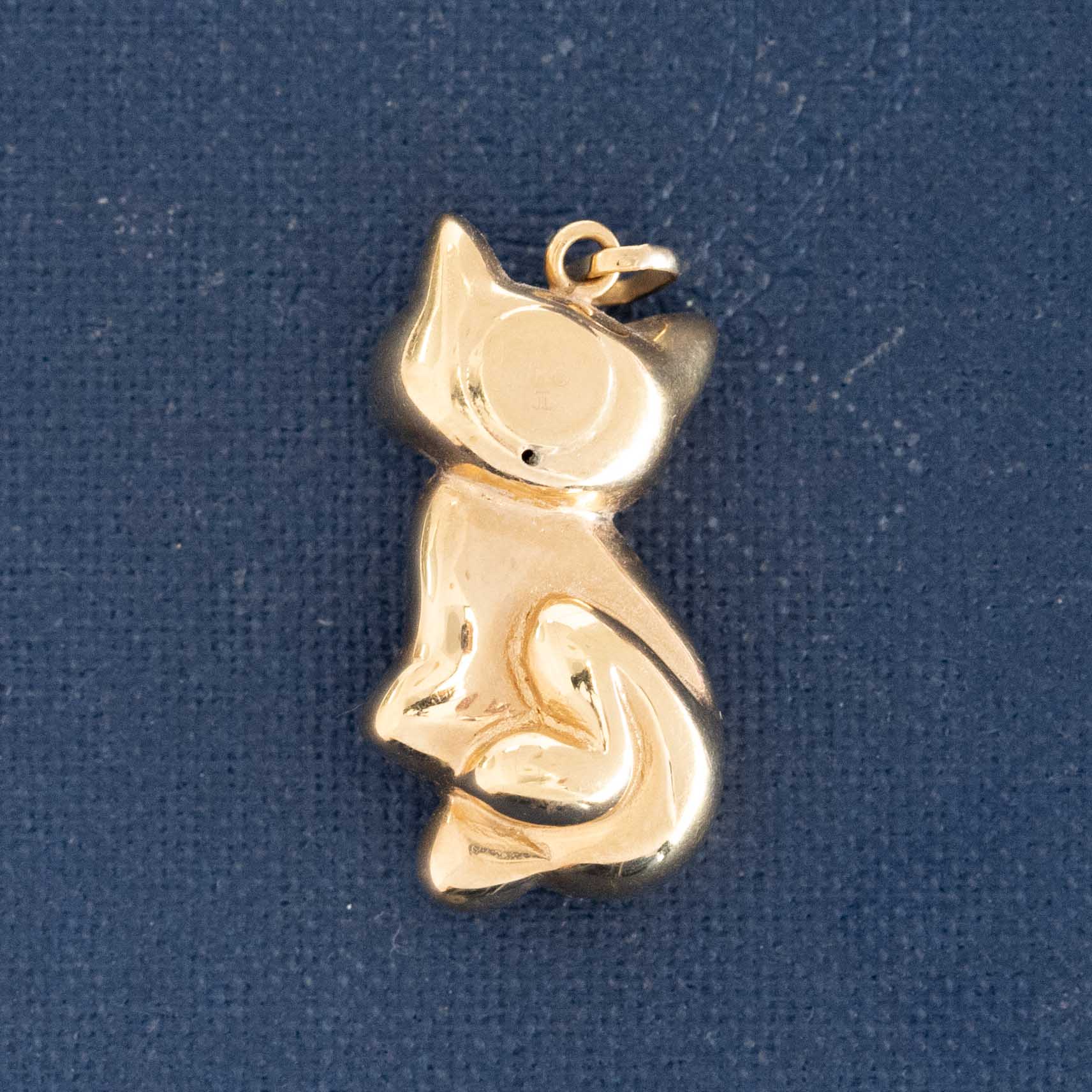 Vintage Puffy Cat Charm