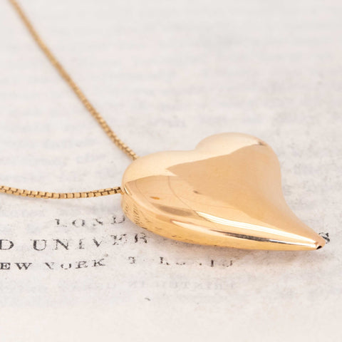 Vintage Puffy Heart Pendant