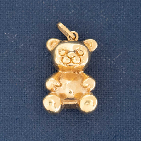 Vintage Puffy Teddy Bear Charm