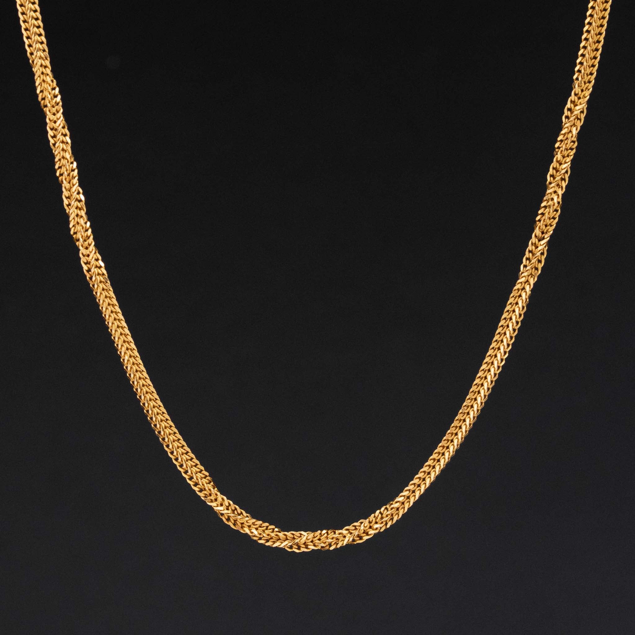 Vintage Quad Curb Link Chain, 21kt