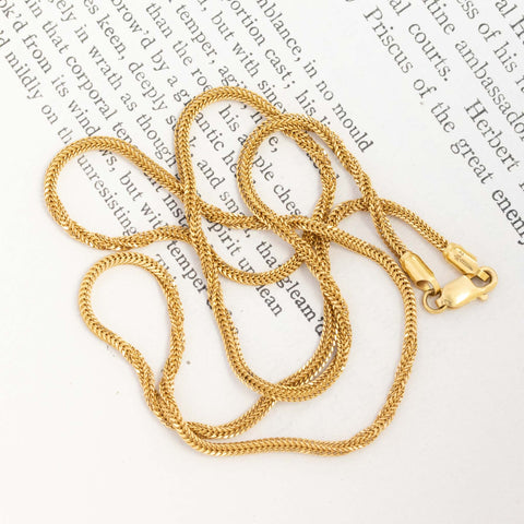 Vintage Quad Curb Link Chain, 21kt