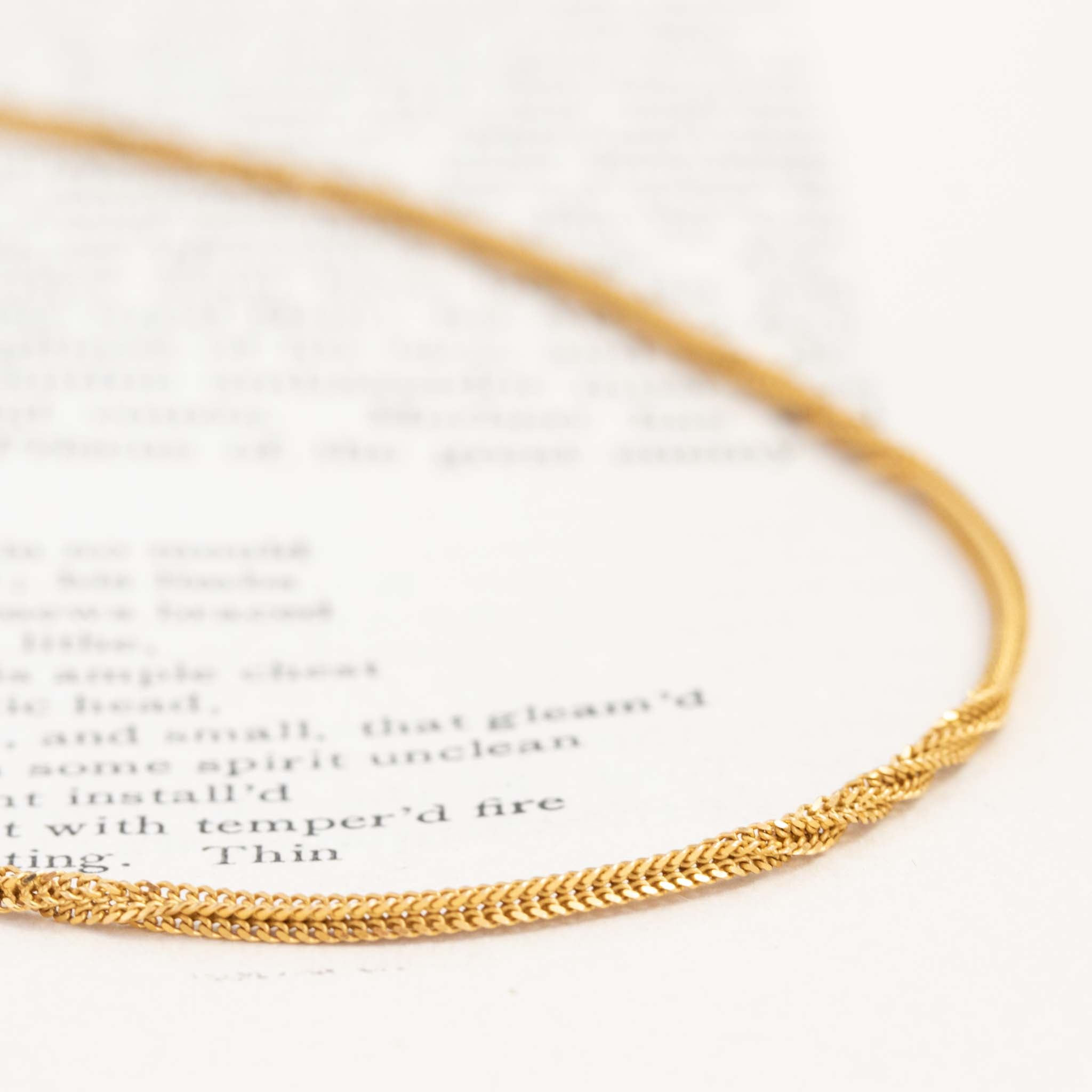 Vintage Quad Curb Link Chain, 21kt