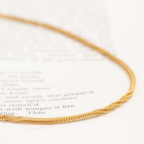 Vintage Quad Curb Link Chain, 21kt