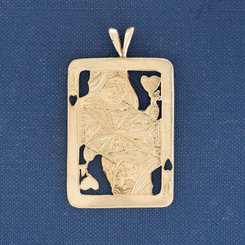 Vintage Queen of Hearts Pendant