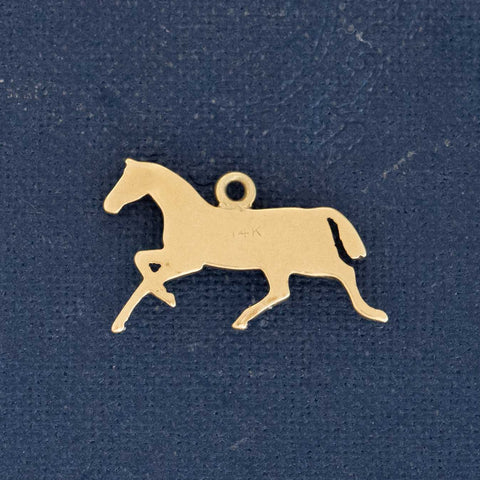 Vintage Racing Horse Charm