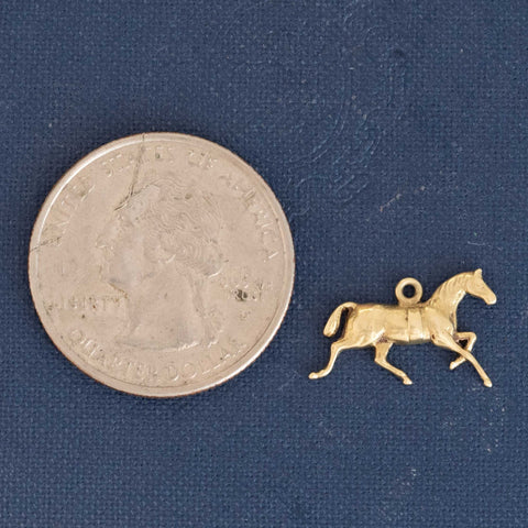 Vintage Racing Horse Charm