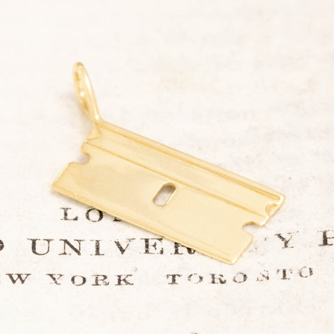 Vintage Razor Blade Charm