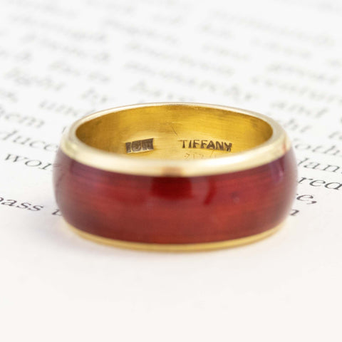 Vintage Red Enamel Band by Tiffany & Co.