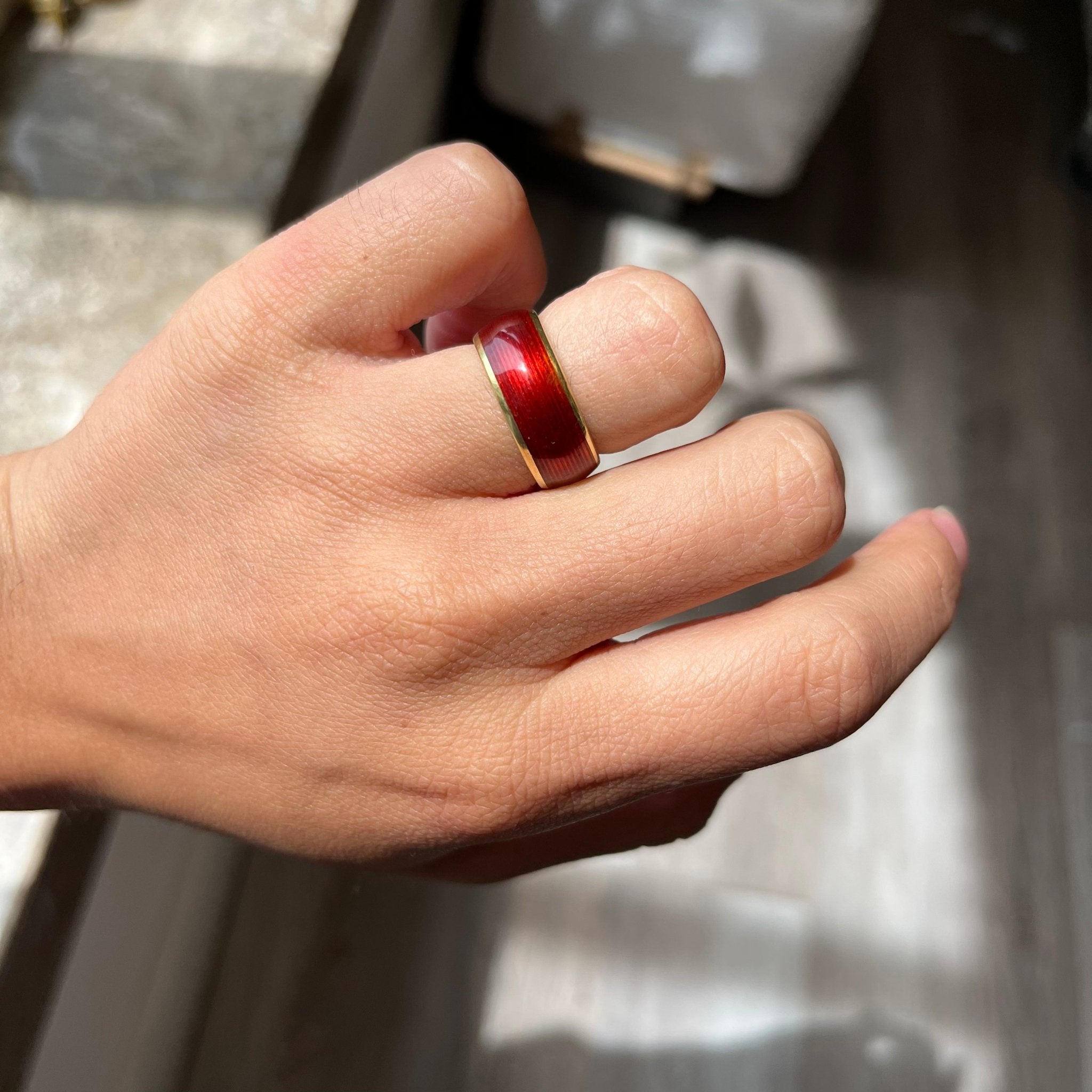 Vintage Red Enamel Band by Tiffany & Co.