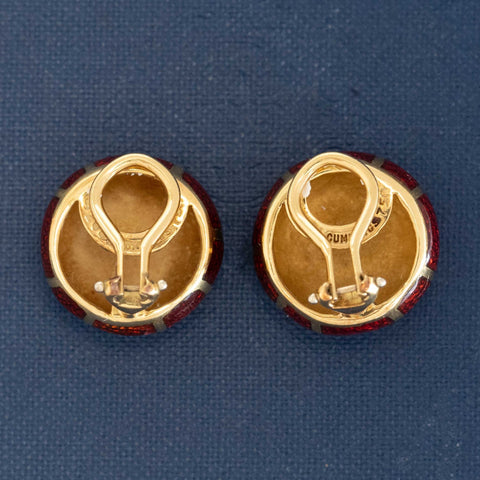 Vintage Red Enamel Clip-On Earrings, by Angela Cummings for Tiffany & Co.