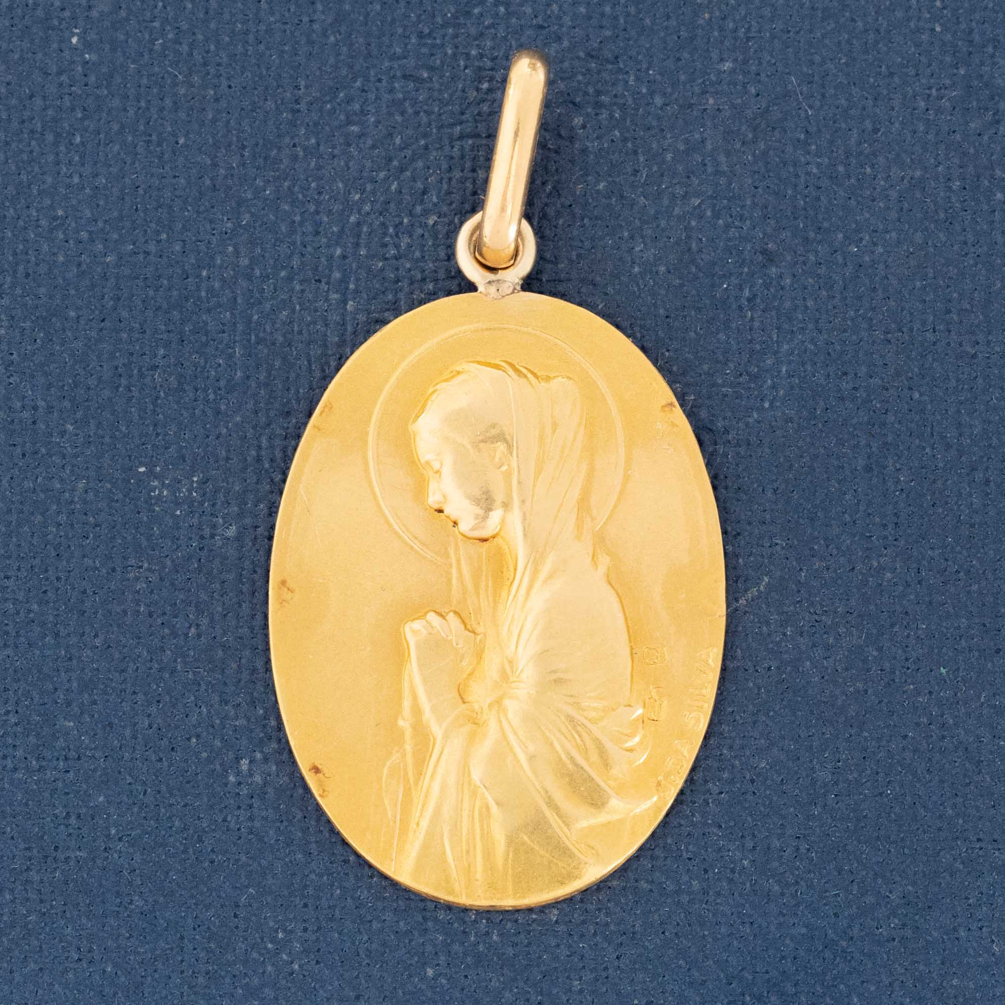 Vintage Religious Prayer Pendant