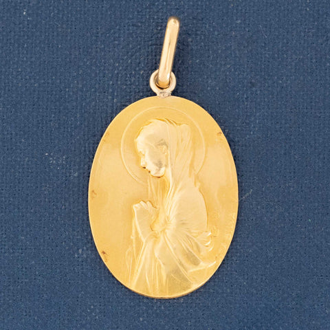Vintage Religious Prayer Pendant