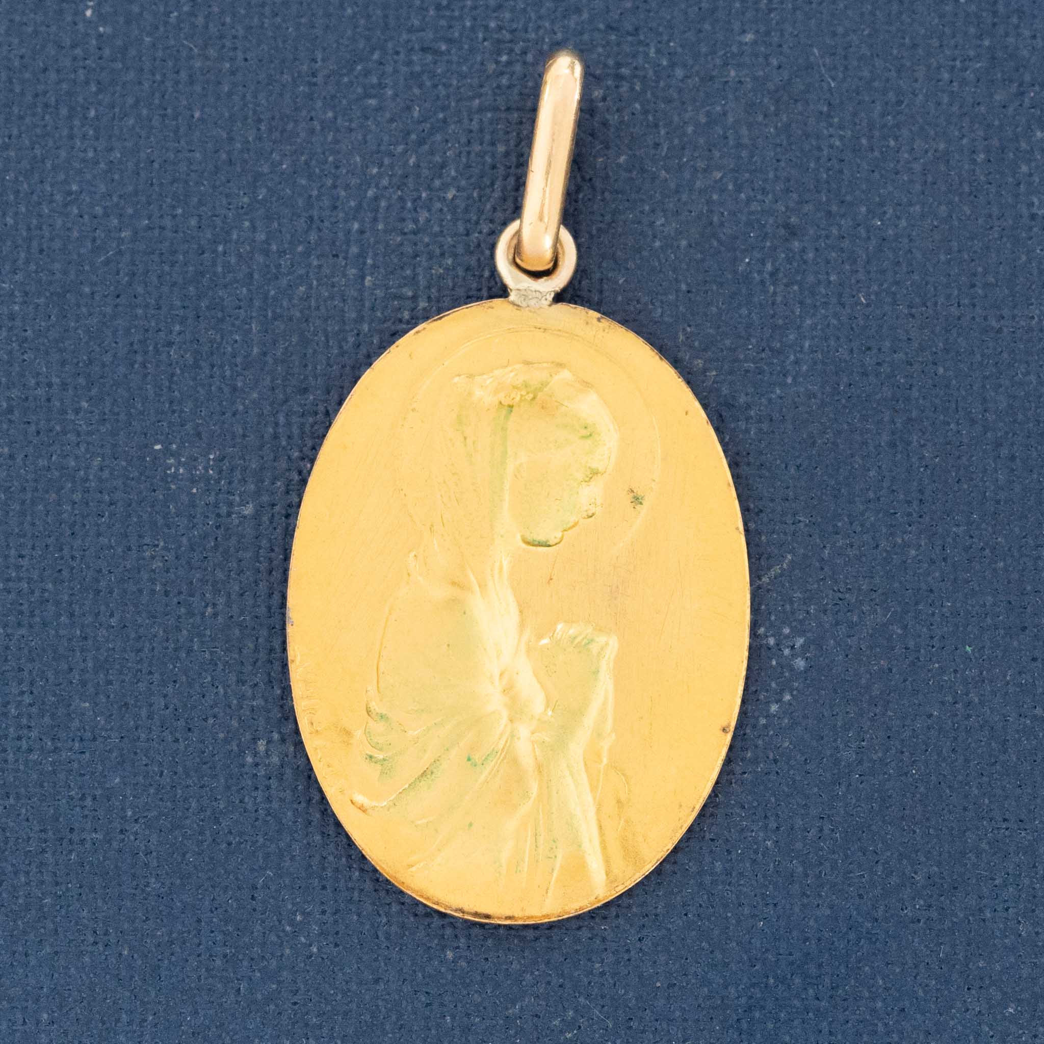 Vintage Religious Prayer Pendant