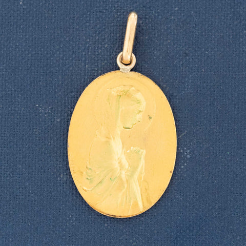 Vintage Religious Prayer Pendant