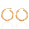 Vintage Ribbon Hoop Earrings, Italian