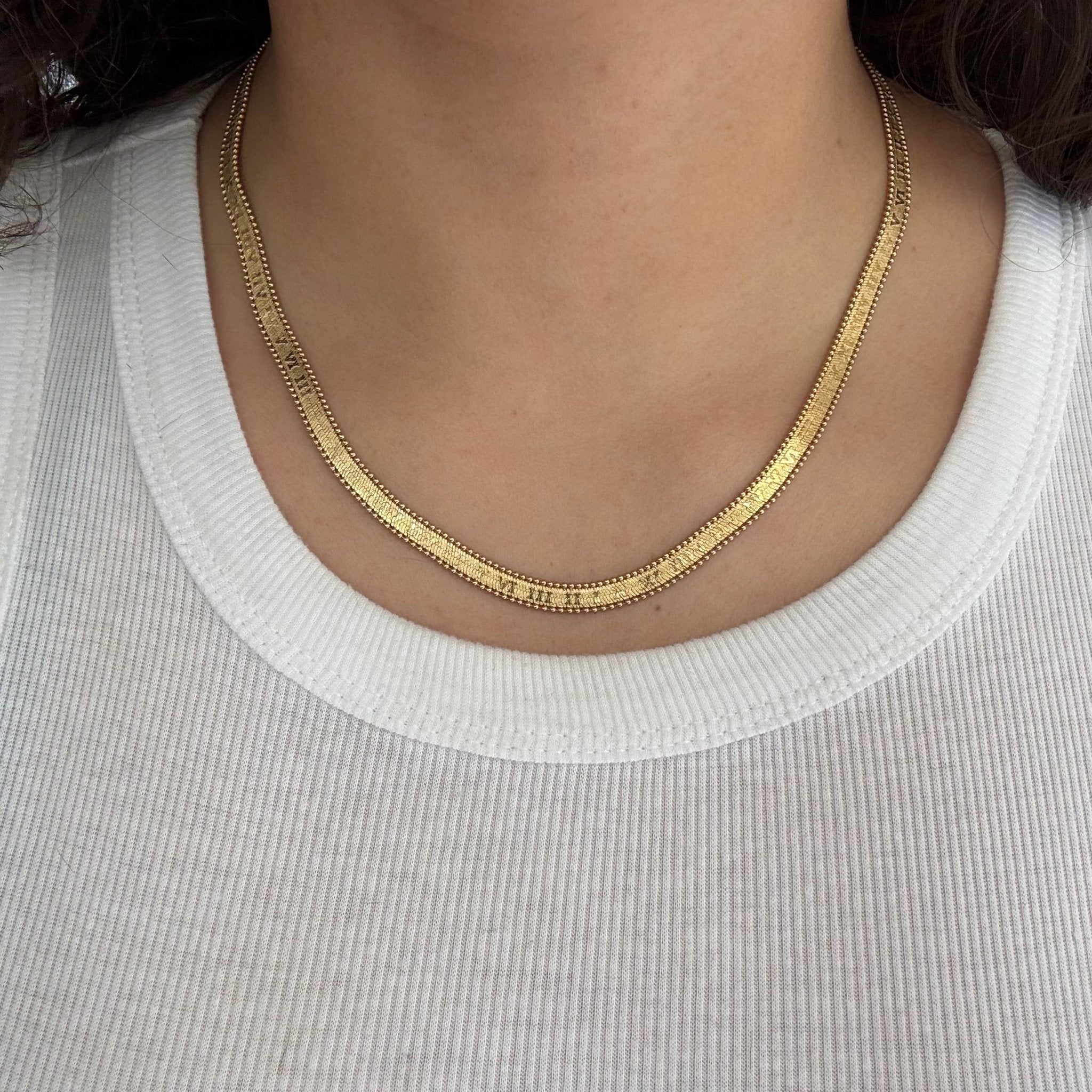 Vintage Roman Numeral Gold Necklace