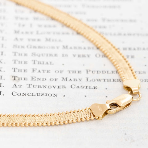 Vintage Roman Numeral Gold Necklace