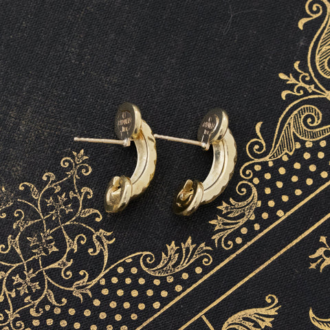 Vintage Rope Hoop Earrings by Cipullo