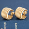 Vintage Rope Hoop Huggie Earrings, Italian