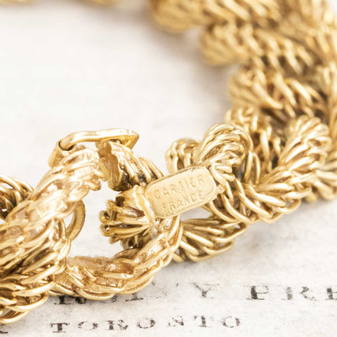 Vintage Rope Motif  Bracelet by Cartier France