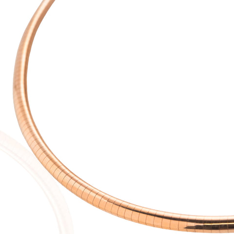 Vintage Rose Gold Omega Necklace, Italian