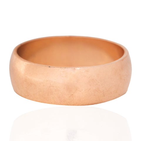 Vintage Rose Gold Wide Band, Russian