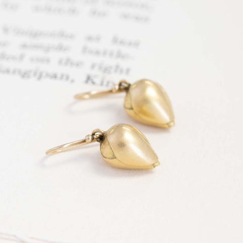 Vintage Rosebud Motif Drop Earrings