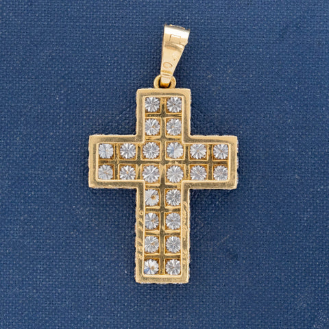 5.00ctw Vintage Round Brilliant Cut Diamond Cross Pendant, Cartier France