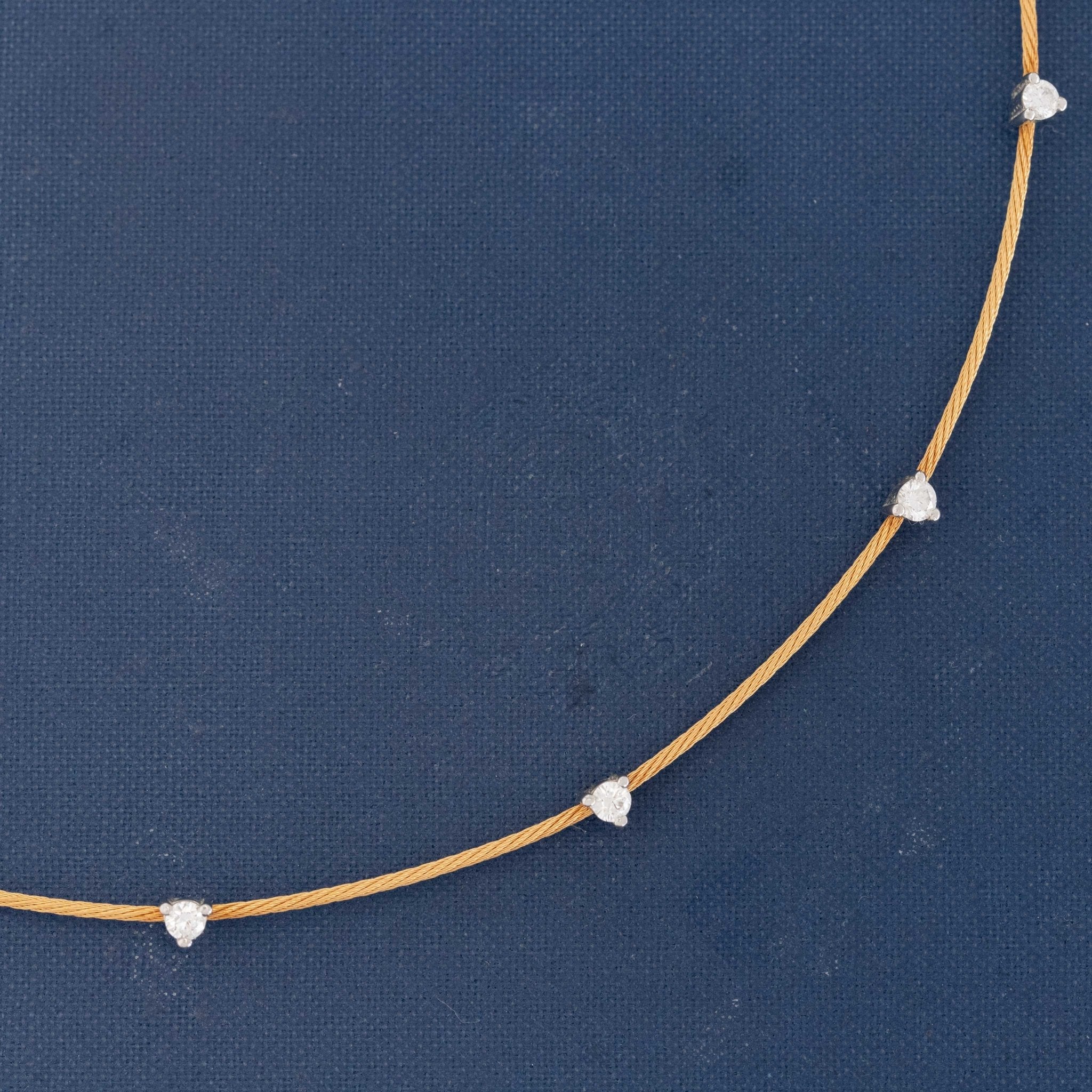 Vintage Round Cut Diamond Collar, by Morelli