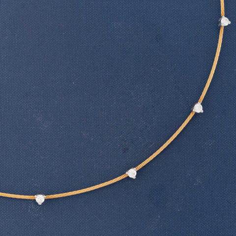 Vintage Round Cut Diamond Collar, by Morelli