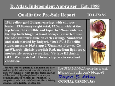 Vintage Rubellite Earrings, by Bvlgari