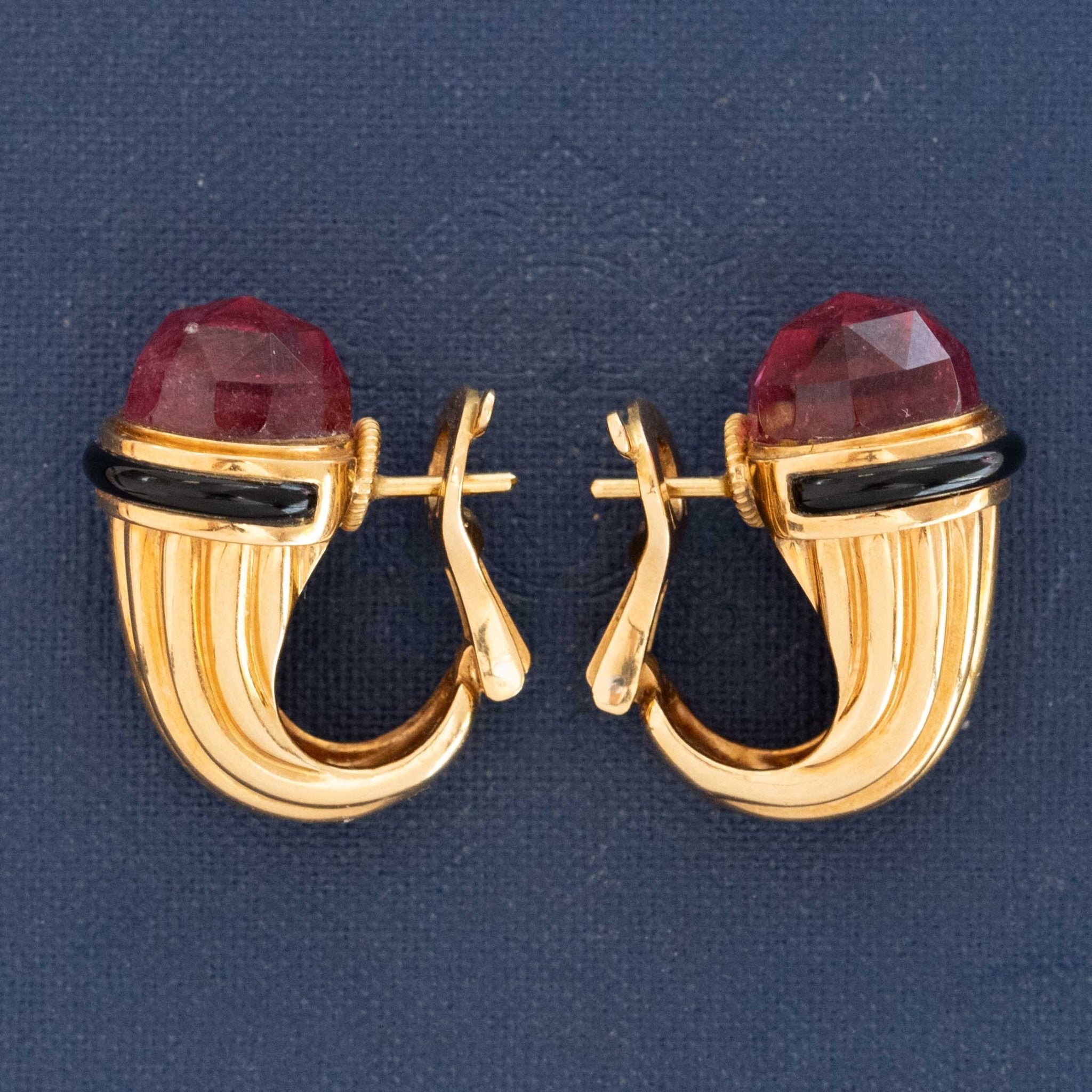 Vintage Rubellite Earrings, by Bvlgari