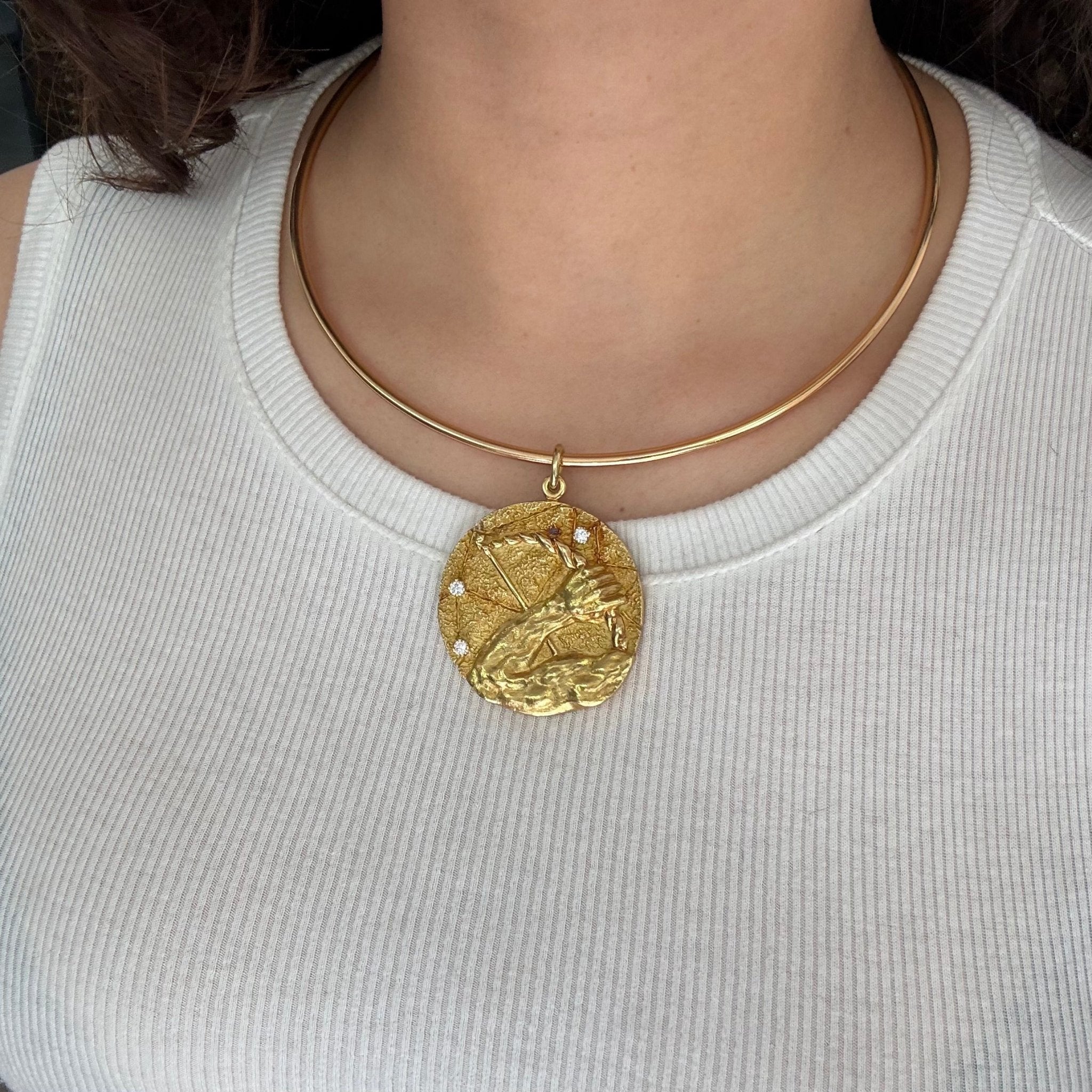 Vintage Sagittarius Zodiac Medallion, by Tiffany & Co.