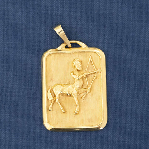 Vintage Sagittarius Zodiac Pendant
