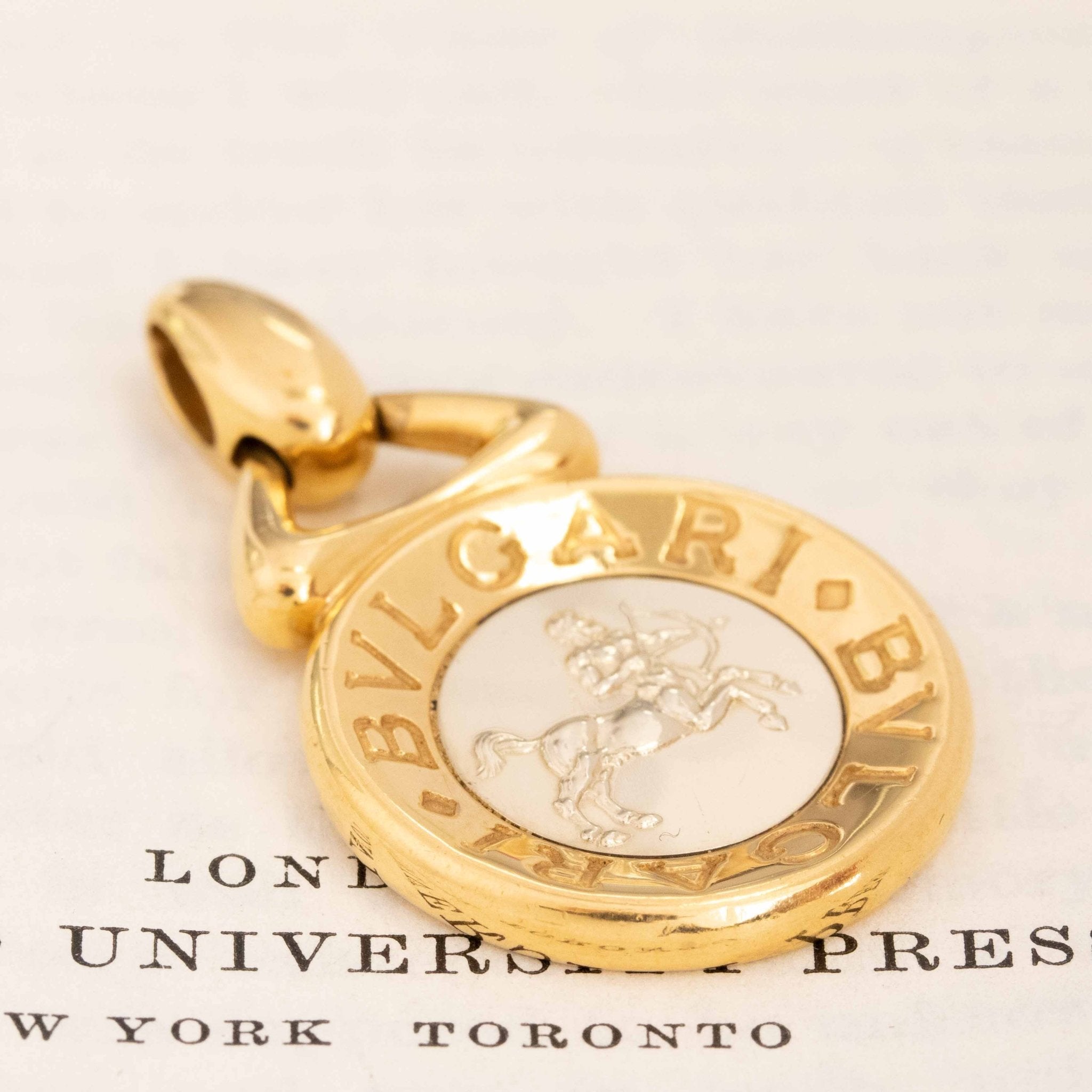 Vintage Sagittarius Zodiac Pendant, by Bvlgari