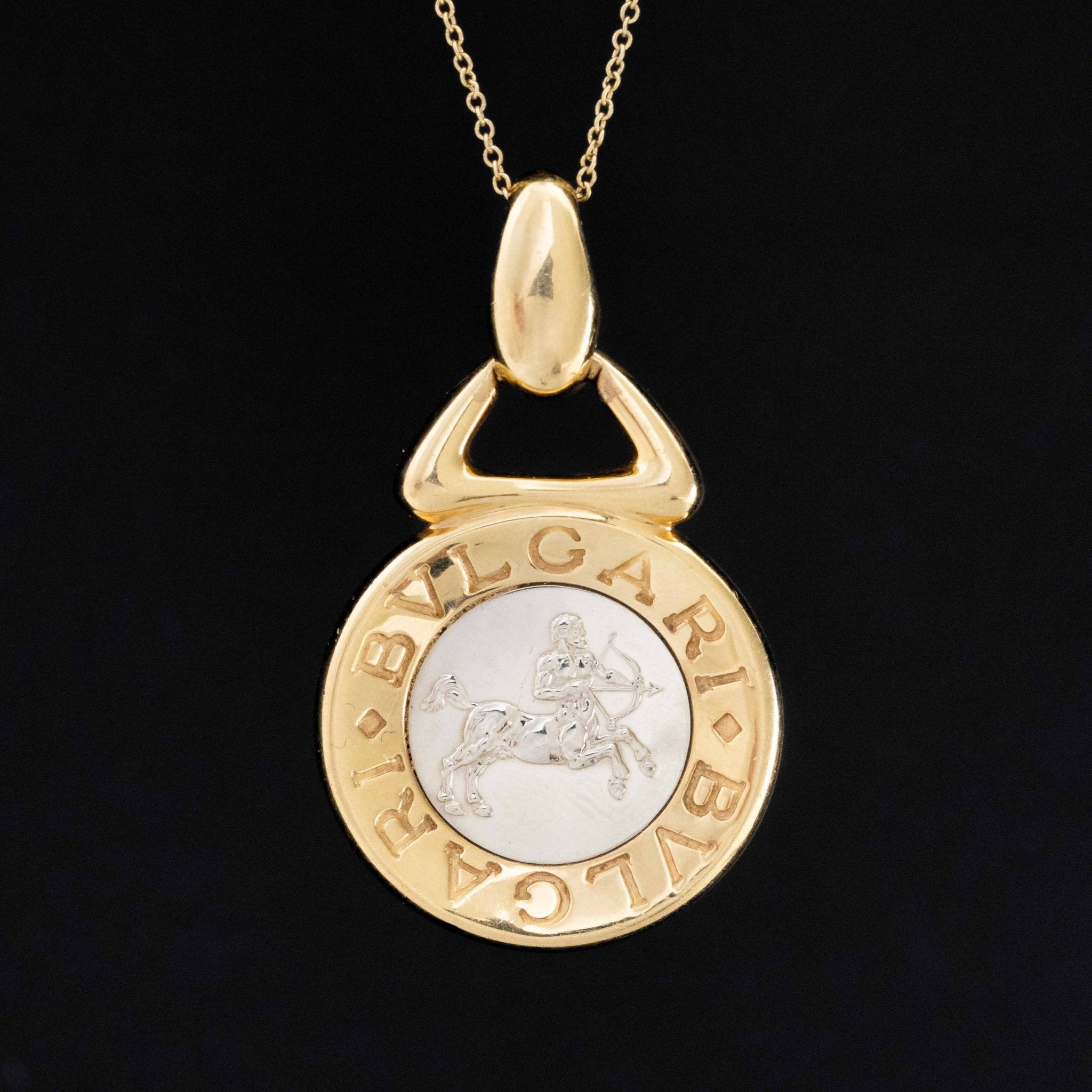 Vintage Sagittarius Zodiac Pendant, by Bvlgari