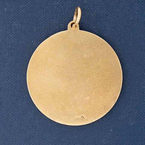 Vintage 14k gold St. Christopher medal protect us