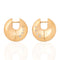 Vintage Salavetti 18K yellow gold diamond disc earrings