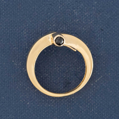 Vintage Sapphire Cabochon Bypass Ring