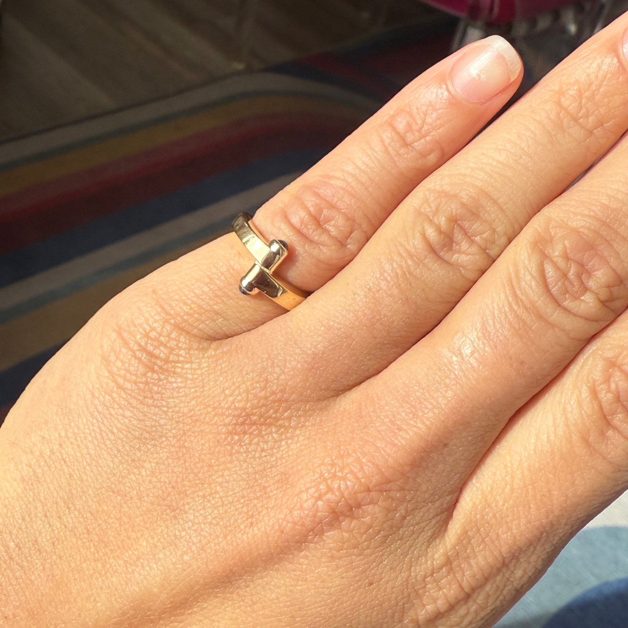 Vintage Sapphire Cabochon Bypass Ring