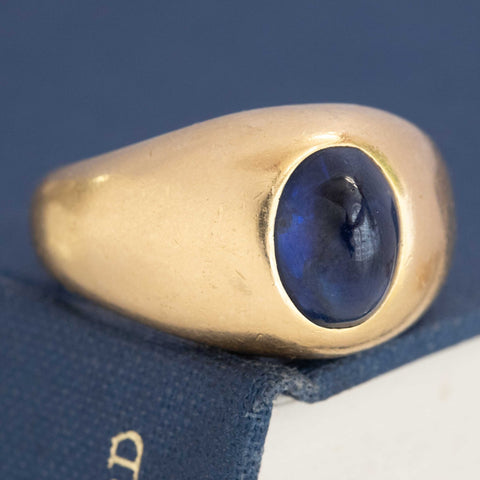 5.00ct Vintage Sapphire Cabochon Ring, by Cartier Paris