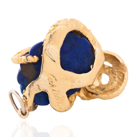 Vintage Serpent Lapis Pendant, by Cartier