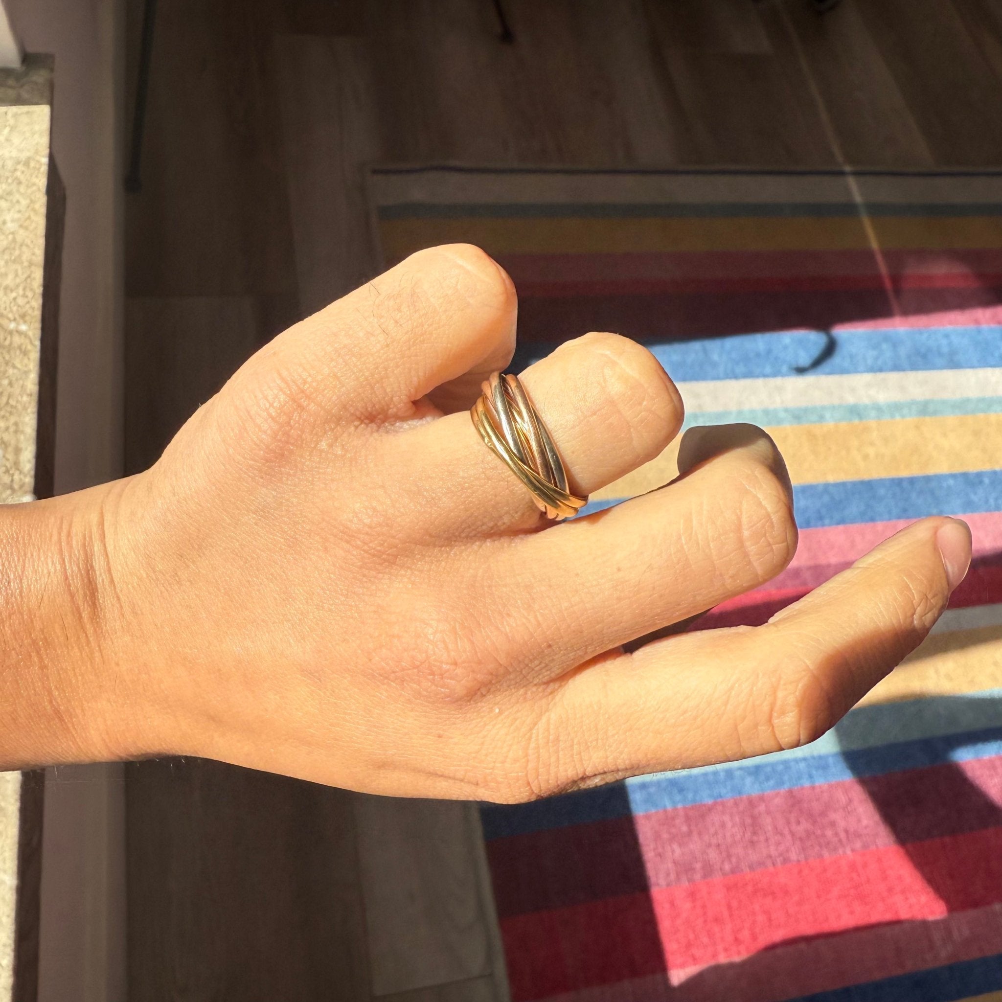 Vintage Seven Row Rolling Ring, by Cartier France