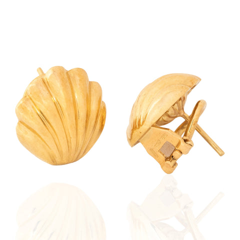 Vintage Shell Earrings, Italian