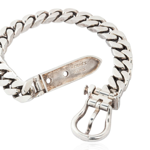 Vintage Silver Buckle Bracelet, by Hermes Paris