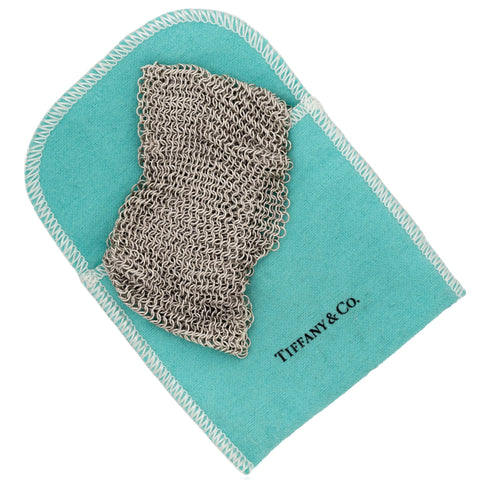 Sculptural sterling silver mesh bracelet by Elsa Peretti