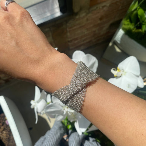 Vintage Tiffany & Co. Peretti woven sterling silver bracelet