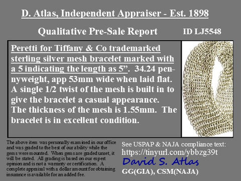 Tiffany & Co. vintage wide mesh bracelet by Elsa Peretti