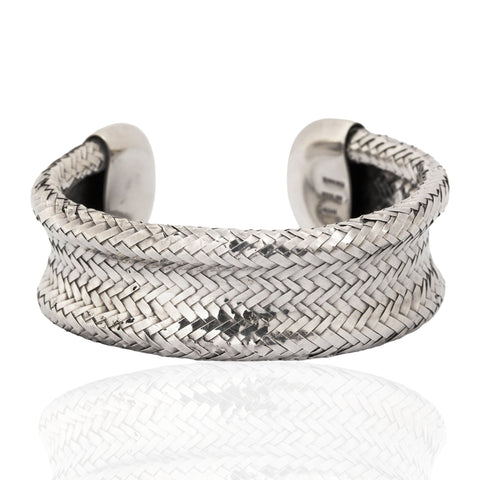 Vintage Silver Woven Cuff Bracelet, by Angela Cummings