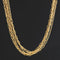 Vintage Six Row Long Paper Clip Chain Necklace